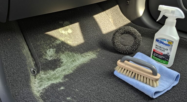 how to get mildew out of car carpet