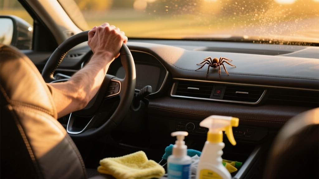 remove spiders from vehicle