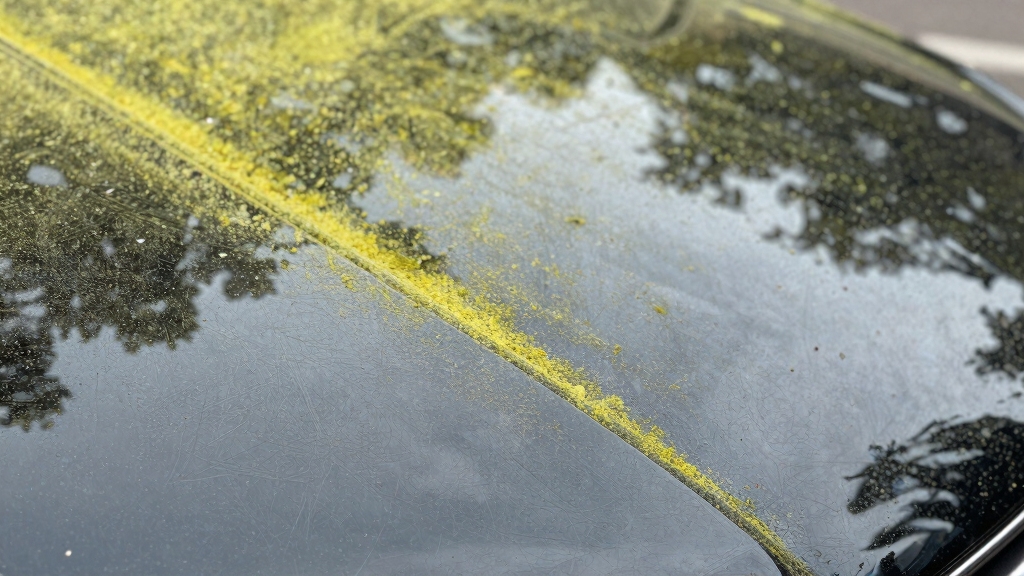 pollen degrades clear coat scratches