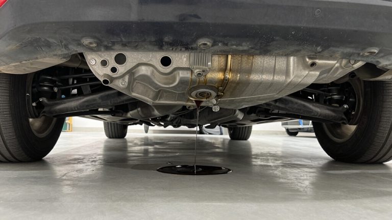leak visible when parked