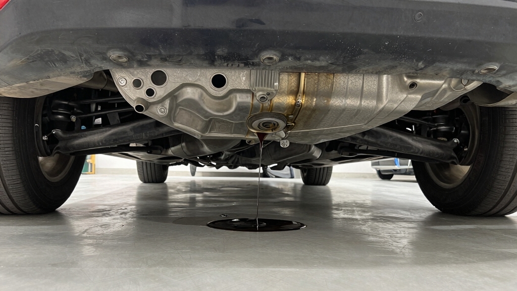 leak visible when parked