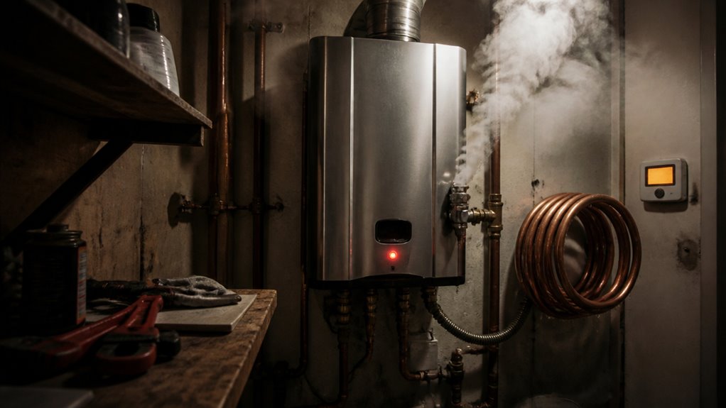 water heater alarm beeping