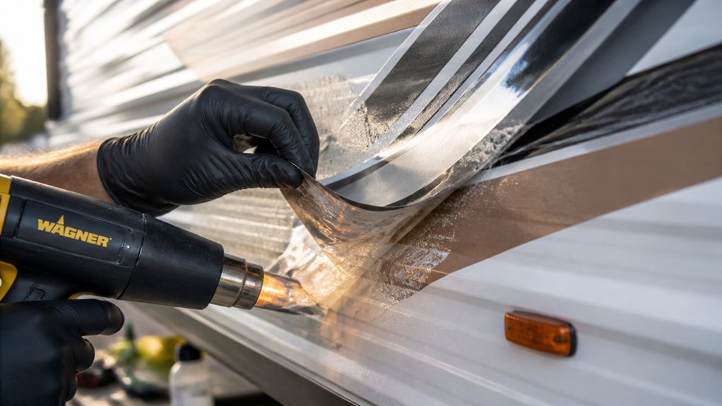 removing decals from travel trailer