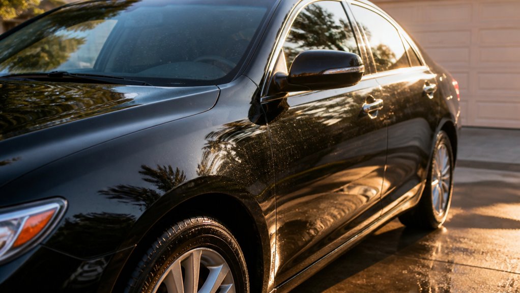 black cars show dirt easily