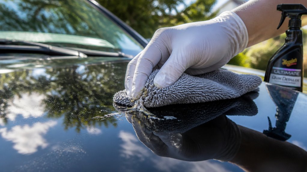 remove bird droppings promptly