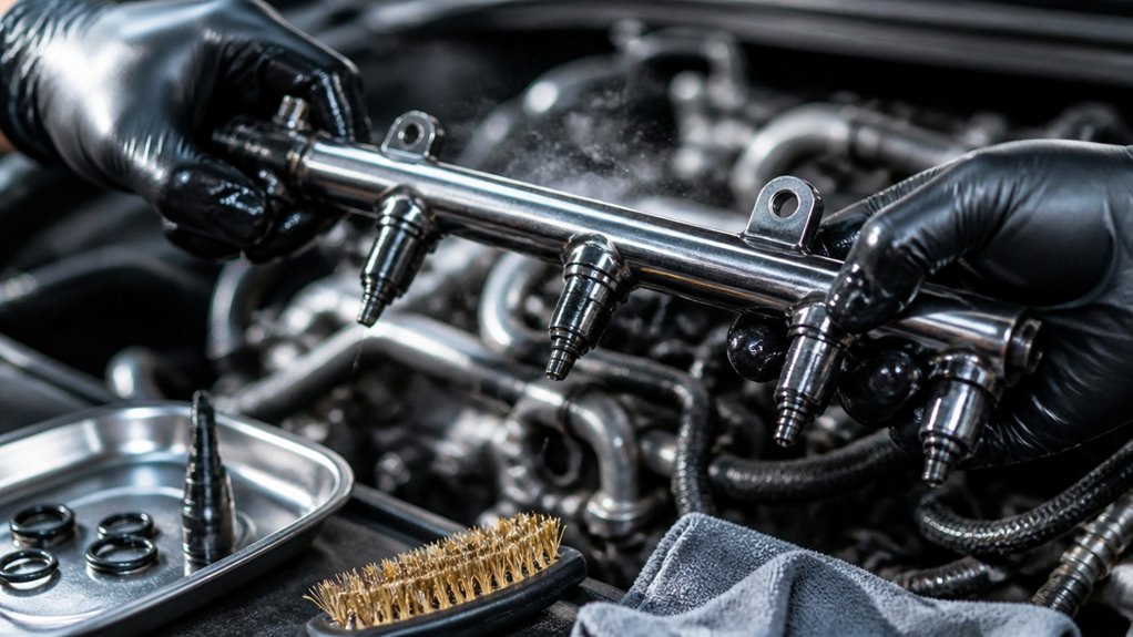 cleaning fuel injector rails