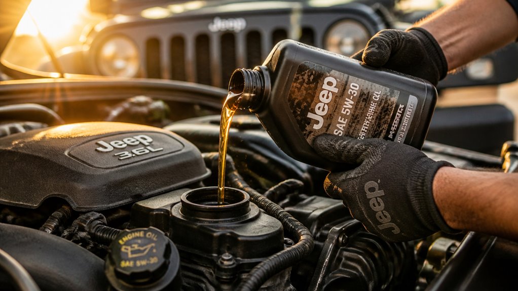 jeep wrangler engine oil