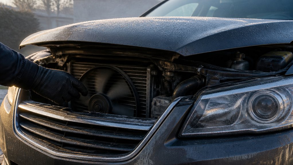 radiator fan runs cold