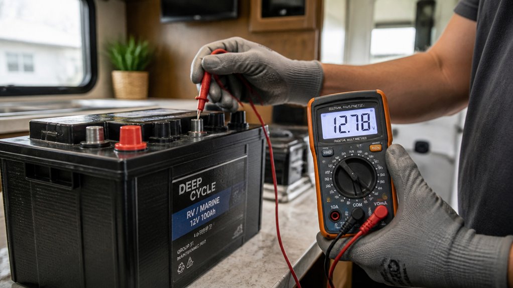 test rv battery with multimeter